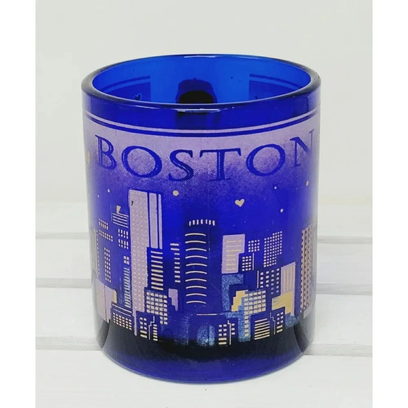 Cobalt Clear Glass Boston Mug - Picture 1 of 8